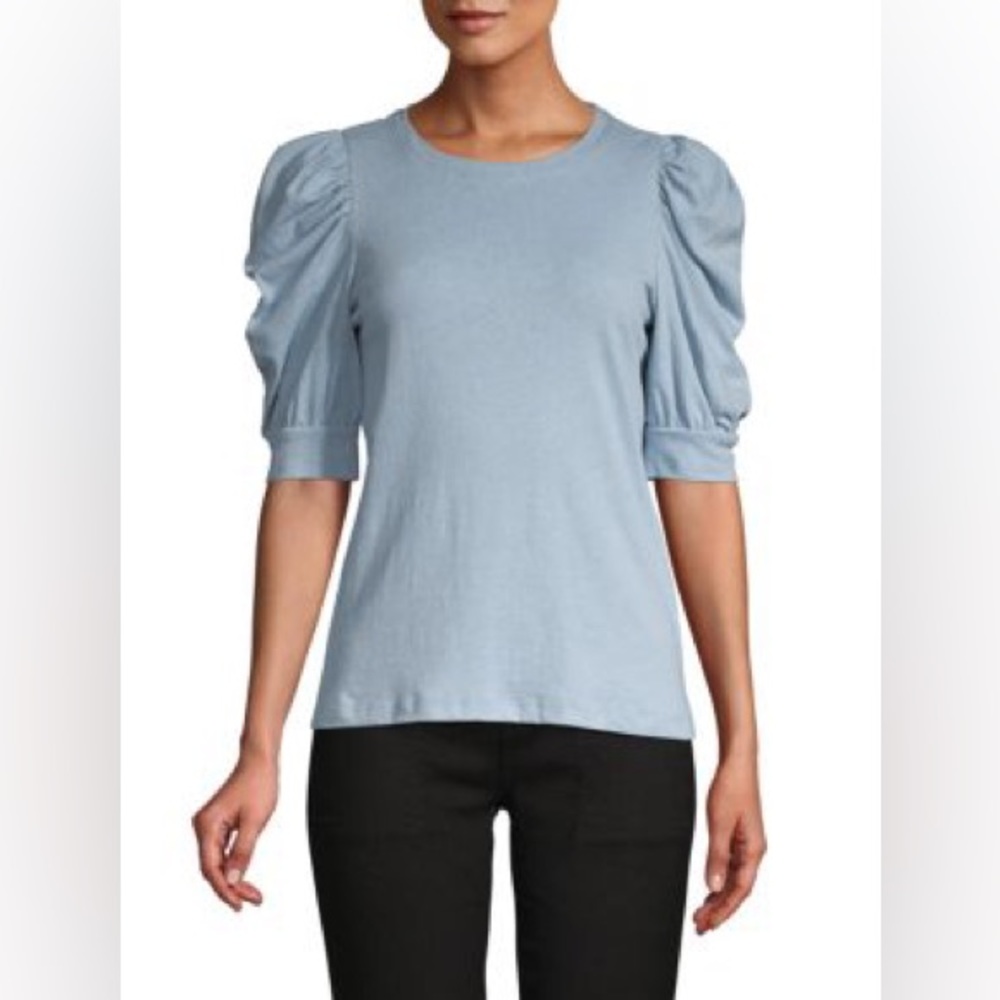 Joie Light Blue Artemesia Puff-Sleeve Top